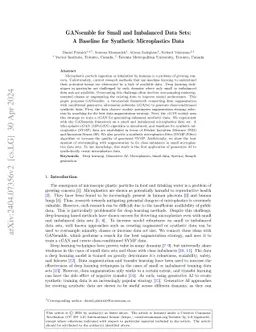 GANsemble for Small and Imbalanced Data Sets: A Baseline for Synthetic
  Microplastics Data