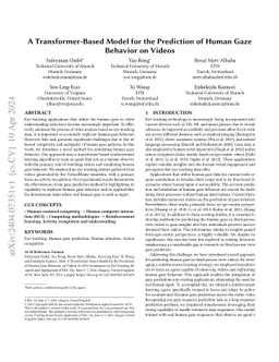 A Transformer-Based Model for the Prediction of Human Gaze Behavior on
  Videos