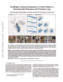 DimBridge: Interactive Explanation of Visual Patterns in Dimensionality
  Reductions with Predicate Logic