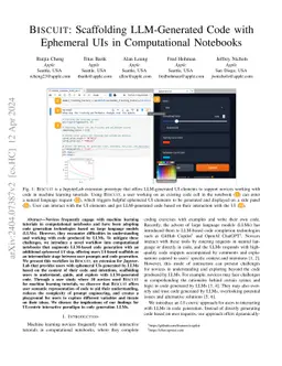 BISCUIT: Scaffolding LLM-Generated Code with Ephemeral UIs in
  Computational Notebooks