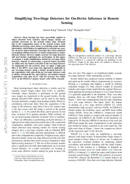 Simplifying Two-Stage Detectors for On-Device Inference in Remote
  Sensing