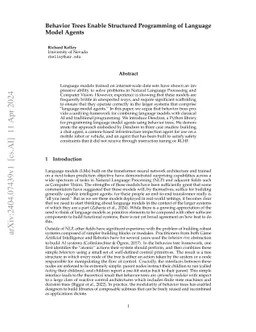 Behavior Trees Enable Structured Programming of Language Model Agents