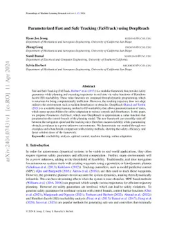 Parameterized Fast and Safe Tracking (FaSTrack) using Deepreach