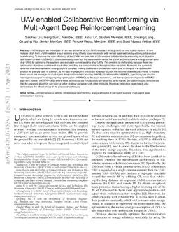 UAV-enabled Collaborative Beamforming via Multi-Agent Deep Reinforcement
  Learning