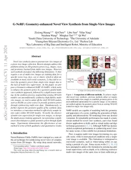 G-NeRF: Geometry-enhanced Novel View Synthesis from Single-View Images