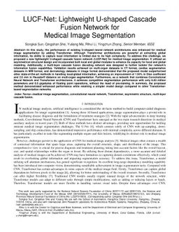 LUCF-Net: Lightweight U-shaped Cascade Fusion Network for Medical Image
  Segmentation
