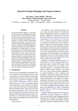 Interactive Prompt Debugging with Sequence Salience