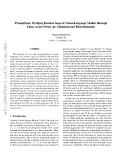 PromptSync: Bridging Domain Gaps in Vision-Language Models through
  Class-Aware Prototype Alignment and Discrimination