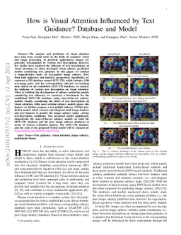 How is Visual Attention Influenced by Text Guidance? Database and Model