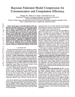 Bayesian Federated Model Compression for Communication and Computation
  Efficiency
