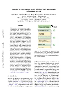 Comments as Natural Logic Pivots: Improve Code Generation via Comment
  Perspective