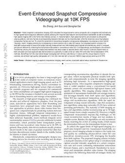 Event-Enhanced Snapshot Compressive Videography at 10K FPS