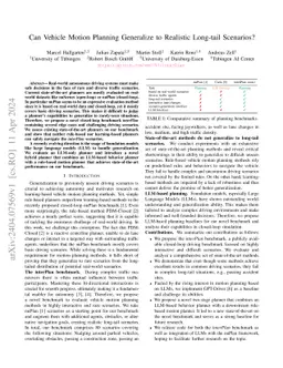 Can Vehicle Motion Planning Generalize to Realistic Long-tail Scenarios?