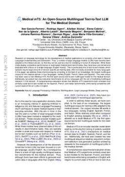 Medical mT5: An Open-Source Multilingual Text-to-Text LLM for The
  Medical Domain