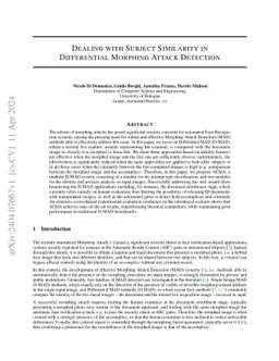 Dealing with Subject Similarity in Differential Morphing Attack
  Detection
