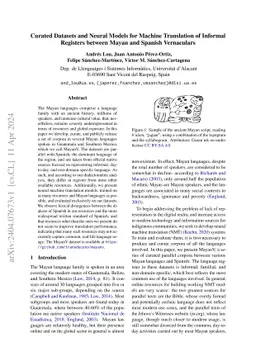 Curated Datasets and Neural Models for Machine Translation of Informal
  Registers between Mayan and Spanish Vernaculars