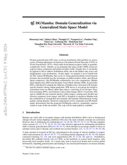 DGMamba: Domain Generalization via Generalized State Space Model
