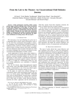 From the Lab to the Theater: An Unconventional Field Robotics Journey