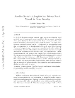 The Effectiveness of a Simplified Model Structure for Crowd Counting