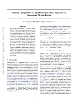 Inferring Change Points in High-Dimensional Regression via Approximate Message Passing