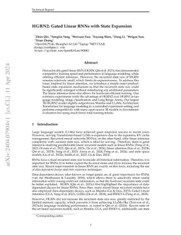 HGRN2: Gated Linear RNNs with State Expansion