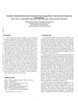 DesignQA: A Multimodal Benchmark for Evaluating Large Language Models'
  Understanding of Engineering Documentation