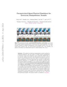QuasiSim: Parameterized Quasi-Physical Simulators for Dexterous
  Manipulations Transfer