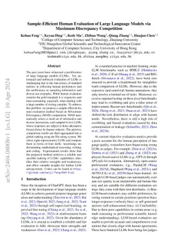 Sample-Efficient Human Evaluation of Large Language Models via Maximum Discrepancy Competition