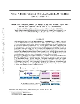 Xiwu: A Basis Flexible and Learnable LLM for High Energy Physics