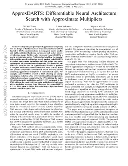 ApproxDARTS: Differentiable Neural Architecture Search with Approximate
  Multipliers