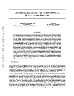 Differentiable Search for Finding Optimal Quantization Strategy