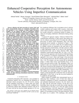Enhanced Cooperative Perception for Autonomous Vehicles Using Imperfect
  Communication