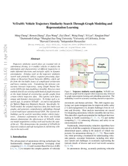 VeTraSS: Vehicle Trajectory Similarity Search Through Graph Modeling and
  Representation Learning