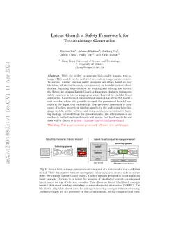 Latent Guard: a Safety Framework for Text-to-image Generation