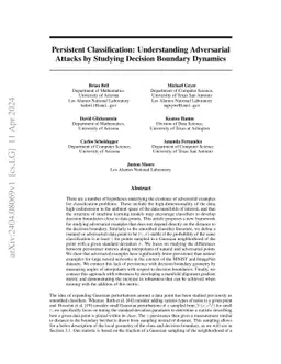 Persistent Classification: A New Approach to Stability of Data and
  Adversarial Examples