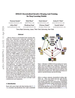 DIMAT: Decentralized Iterative Merging-And-Training for Deep Learning
  Models