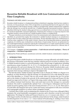 Byzantine Reliable Broadcast with Low Communication and Time Complexity