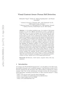 Visual Context-Aware Person Fall Detection