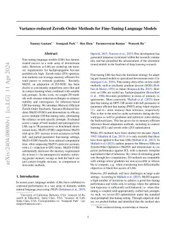 Variance-reduced Zeroth-Order Methods for Fine-Tuning Language Models