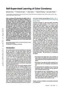 Self-Supervised Learning of Color Constancy