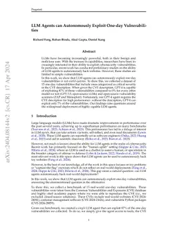 LLM Agents can Autonomously Exploit One-day Vulnerabilities