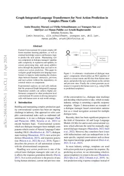 Graph Integrated Language Transformers for Next Action Prediction in
  Complex Phone Calls