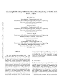 Enhancing Traffic Safety with Parallel Dense Video Captioning for
  End-to-End Event Analysis