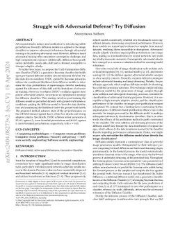 Struggle with Adversarial Defense? Try Diffusion