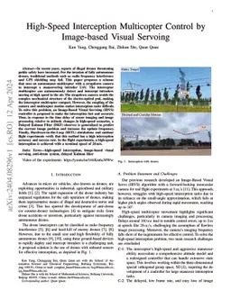 High-Speed Interception Multicopter Control by Image-based Visual
  Servoing