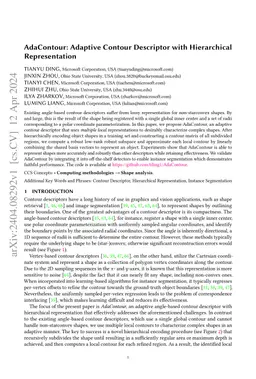 AdaContour: Adaptive Contour Descriptor with Hierarchical Representation