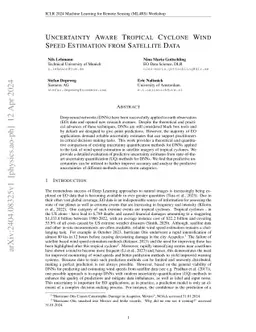 Uncertainty Aware Tropical Cyclone Wind Speed Estimation from Satellite
  Data