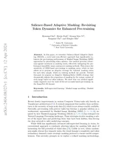 Salience-Based Adaptive Masking: Revisiting Token Dynamics for Enhanced
  Pre-training