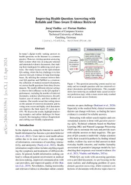 Improving Health Question Answering with Reliable and Time-Aware
  Evidence Retrieval