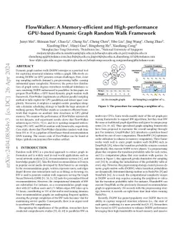 FlowWalker: A Memory-efficient and High-performance GPU-based Dynamic
  Graph Random Walk Framework